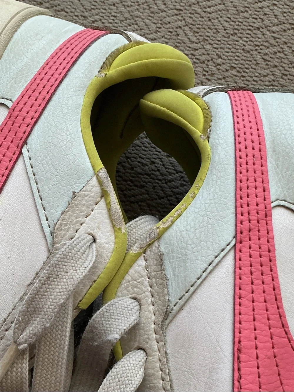 Puma Kids Sneakers in White, Pink, Yellow & Purple